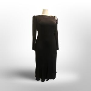 True Vintage 1960S Black Evening Dress By Donna Richards★This Is a TREASURE★